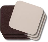 Cookinglife Onderzetters - Vegan leer - Bruin / Zand - dubbelzijdig - 10 x 10 cm - 6 stuks Cookinglife Onderzetters - Vegan leer - Bruin / Zand - dubbelzijdig - 10 x 10 cm - 6 stuks