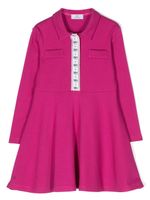 Chiara Ferragni Kids robe à bande logo - Violet