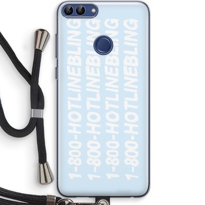 Hotline bling blue: Huawei P Smart (2018) Transparant Hoesje met koord