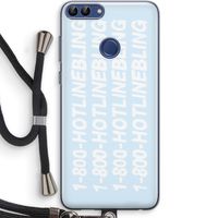 Hotline bling blue: Huawei P Smart (2018) Transparant Hoesje met koord
