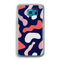 Memphis Shapes Pink: Samsung Galaxy S6 Transparant Hoesje