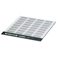 Phoenix Contact 1102324 LS-EMSP-V4A (26X15) Apparaatmarkering Montagemethode: Schroeven, Nieten Markeringsvlak: 15 x 26 mm Zilver Aantal markeringen: 32 5