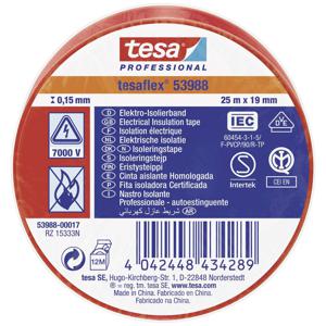 tesa tesaflex IEC 53988-00017-00 Isolatietape Rood (l x b) 25 m x 19 mm 1 stuk(s)