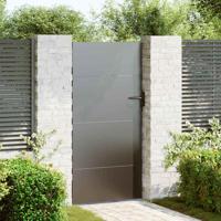 Tuinpoort met slot Zwart 105 x 175 cm Poedergecoat staal