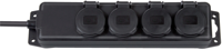 Brennenstuhl Stopcontactverdeler | IP44 | 4-voudig | zwart | 2m | H07RN-F 3G1,5 FR - 1159964