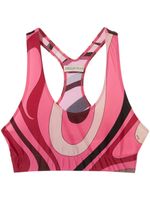 PUCCI brassière de sport à motif abstrait - Rose - thumbnail