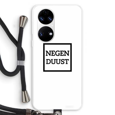 Negenduust vierkant: Huawei P50 Transparant Hoesje met koord