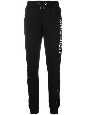 Philipp Plein pantalon de jogging à logo brodé - Noir
