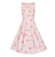 Hearts & Roses Catherine Floral Gingham Swing Dress Pink-XXL Hearts & Roses Catherine Floral Gingham Swing Dress Pink-XXL