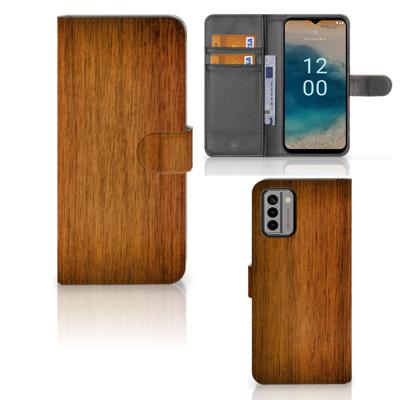 Nokia G22 | Book Style Case | Donker Hout