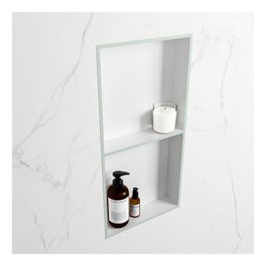 Wandnis Solid Surface Easy | In- en opbouw | 30x60x8 cm | 2 vakken | Greey/Talc