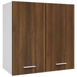 vidaXL Wandkast hangend 60x31x60 cm bewerkt hout bruin eikenkleur