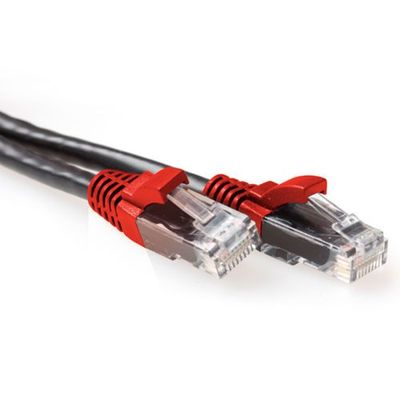 ACT IB6200 CAT6A U/UTP Patchkabel Cross-Over Zwart +Rode Thules - 50 cm
