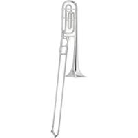 Jupiter JTB1100 FSQ tenor trombone Bb/F (kwartventiel, zilver) + koffer