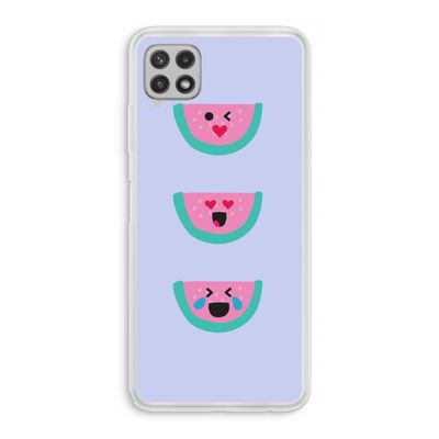 Smiley watermeloen: Samsung Galaxy A22 4G Transparant Hoesje