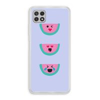 Smiley watermeloen: Samsung Galaxy A22 4G Transparant Hoesje