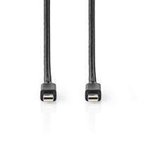 Nedis Mini DisplayPort-Kabel | Mini-DisplayPort Male naar Mini-DisplayPort Male | 48 Gbps | 2 m | 1 stuks - CCGB37504BK20 CCGB37504BK20 - thumbnail