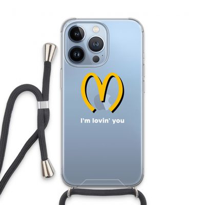 I'm lovin' you: iPhone 13 Pro Transparant Hoesje met koord