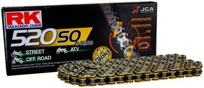 RK Chains 520 so 114 c gold/gold open