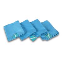 Poetsdoek Microvezeldoek schoonmaakdoekjes 100% streepvrij blauw opblinkdoek voor glas 42cm*68cm - thumbnail