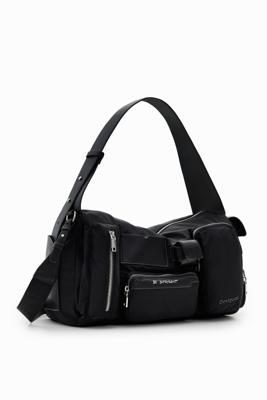 Grote nylon tas met vakken - BLACK - U