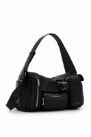 Grote nylon tas met vakken - BLACK - U