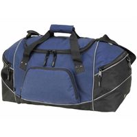 Reistas/weekendtas/sporttas model Daytona - 60 x 31 x 27 cm - 4 vakken - donkerblauw/zwart