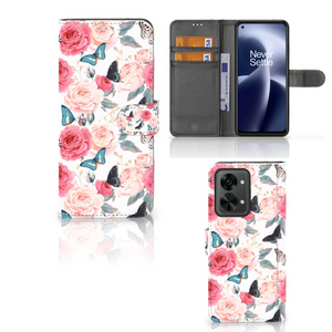 OnePlus Nord 2T Hoesje Butterfly Roses