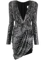 Philipp Plein Mini-jurk met watervalhals - Zilver - thumbnail