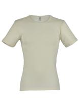 Heren T-Shirt Zijde Wol Engel Natur Kleur Gebroken wit Maat 54/56 - Extra Large