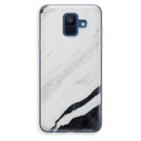 Elegante marmer: Samsung Galaxy A6 (2018) Transparant Hoesje