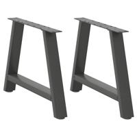 Salontafelpoten 2 st A-vormig 70x(42-43) cm staal antraciet