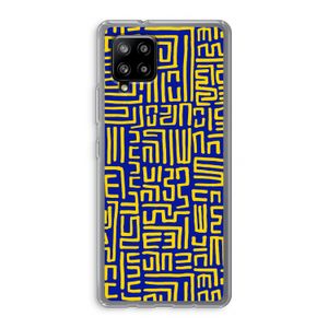 Majorelle Blue Print: Samsung Galaxy A42 5G Transparant Hoesje