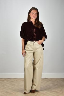 Haikure broek Bethany Leather HEW03296PL002TP ivory