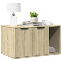 VidaXL Kattenbakkast 80x50x45 cm bewerkt hout sonoma eikenkleurig
