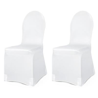 Universele witte elastische stoelhoes - 10x - 50 x 105 cm - Bruiloft stoel versiering