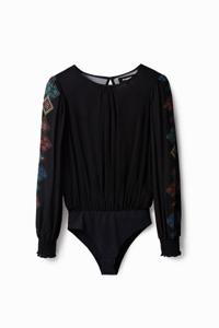 Body met sierranden - BLACK - XL