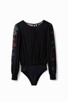 Body met sierranden - BLACK - XL - thumbnail