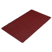 Urban Living Badkamer anti slip mat - rubber - donkerrood - 39x69cm