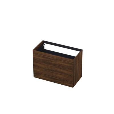 INK - Onderkast 2 Laden Push To Open 65cm Hout Decor - 900x450x650 Mm - Koper Eiken