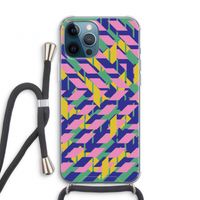 Skew Blush 1: iPhone 12 Pro Transparant Hoesje met koord