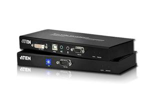 ATEN CE600 Extender (verlenging) DVI, USB 2.0 via netwerkkabel RJ45 60 m