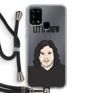 Let It Snow: Samsung Galaxy M31 Transparant Hoesje met koord