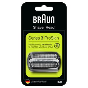 Braun vervangend stuk 32B zwart voor scheermes - Compatibel met Series 3-scheerapparaten