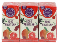 Your Organic Nature Rood Fruit Sap 6-pack (6x200ml)