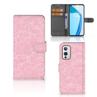 OnePlus 9 Hoesje White Flowers