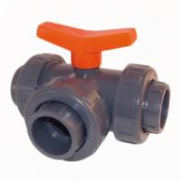 Effast Kogelkraan PVC 3-weg L-boring 63mm - Weerbestendig & Eenvoudige Lijmmontage
