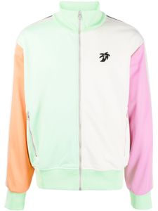 Palm Angels veste de sport colour block à logo imprimé - Vert