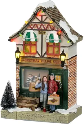 Luville Schneewald Christmas village shop battery operated