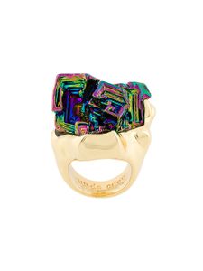 Coup De Coeur Vortex Rainbow Stone ring - Métallisé